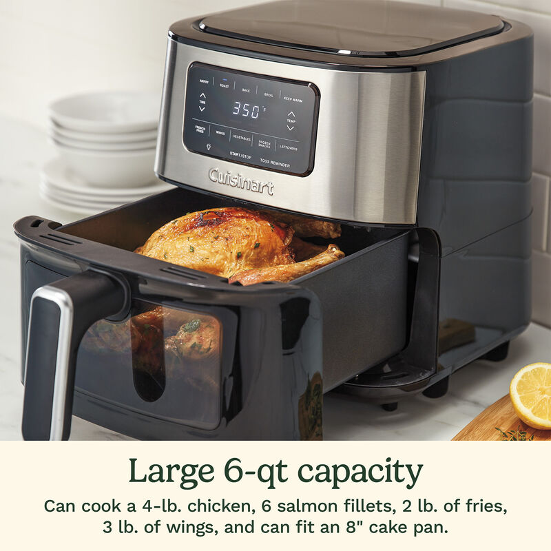 Cuisinart 6-qt Basket Air Fryer - Black Stainless, , hires