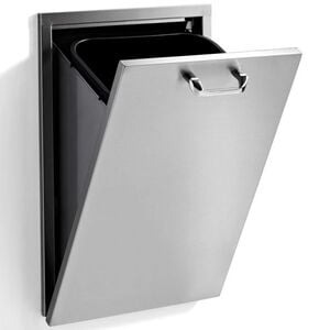 Sedona By Lynx 18 in. Outdoor Trash Center with Bottom Hinged Pull-Out Door - Stainless Steel, , hires