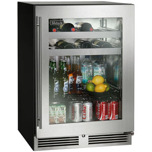Perlick C-Series 24 in. Built-In 5.2 cu. ft. Compact Beverage Center with Pull-Out Shelves & Digital Control - Custom Panel Ready, , hires