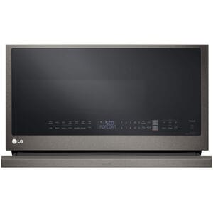 LG 30 in. 2.1 cu. ft. Over-the-Range Microwave with 10 Power Levels, 400 CFM & Sensor Cooking Controls - Print Proof Black Stainless Steel, PrintProof Black Stainless Steel, hires