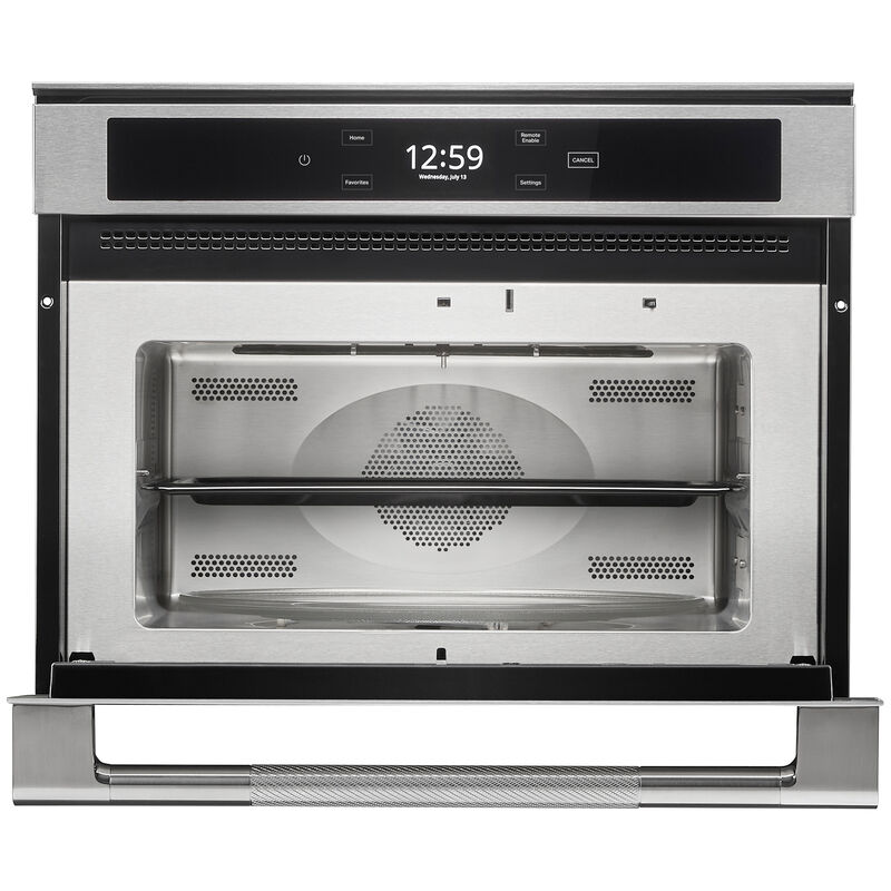 JennAir Rise 24 in. 1.4 cu. ft. Smart Speed Electric Single Wall Oven with True European Convection & Sensor Cooking - Stainless Steel, , hires