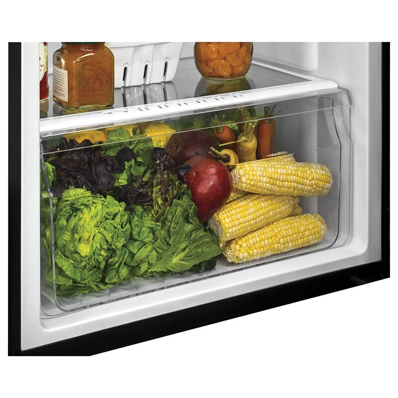 Haier 24 in. 9.8 cu. ft. Counter Depth Top Freezer Refrigerator - Black, Black, hires