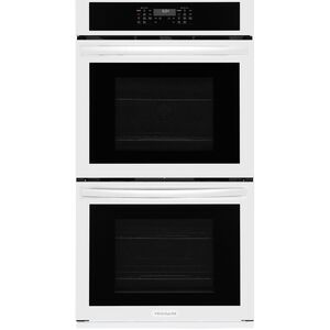 Frigidaire 27 in. 7.6 cu. ft. Top Control Electric Double Wall Oven with Standard Convection - White, White, hires
