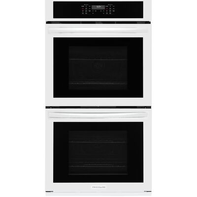 Frigidaire 27 in. 7.6 cu. ft. Top Control Electric Double Wall Oven with Standard Convection - White | FCWD2730AW