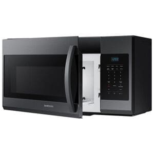 Samsung 30 in. 1.7 cu. ft. 1000W Over-the-Range Microwave with 300 CFM - Black Stainless, Black Stainless, hires