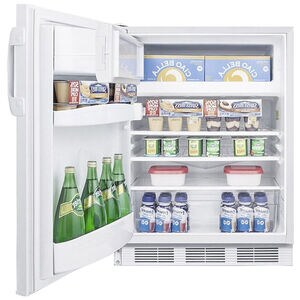 Summit 24 in. 5.1 cu. ft. Left-Hinged Undercounter Refrigerator - White, , hires