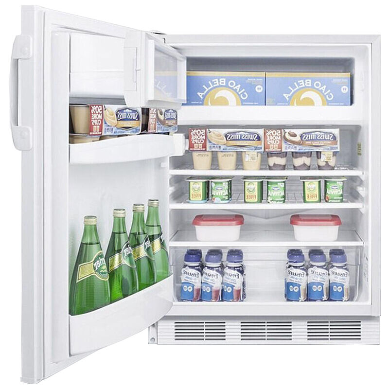 Summit 24 in. 5.1 cu. ft. Left-Hinged Undercounter Refrigerator - White, , hires