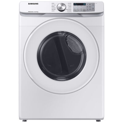 Samsung 27 in. 7.5 cu. ft. Smart Stackable Gas Dryer with Sanitize Cycle & Sensor Dry - White | DVG51CG8000W