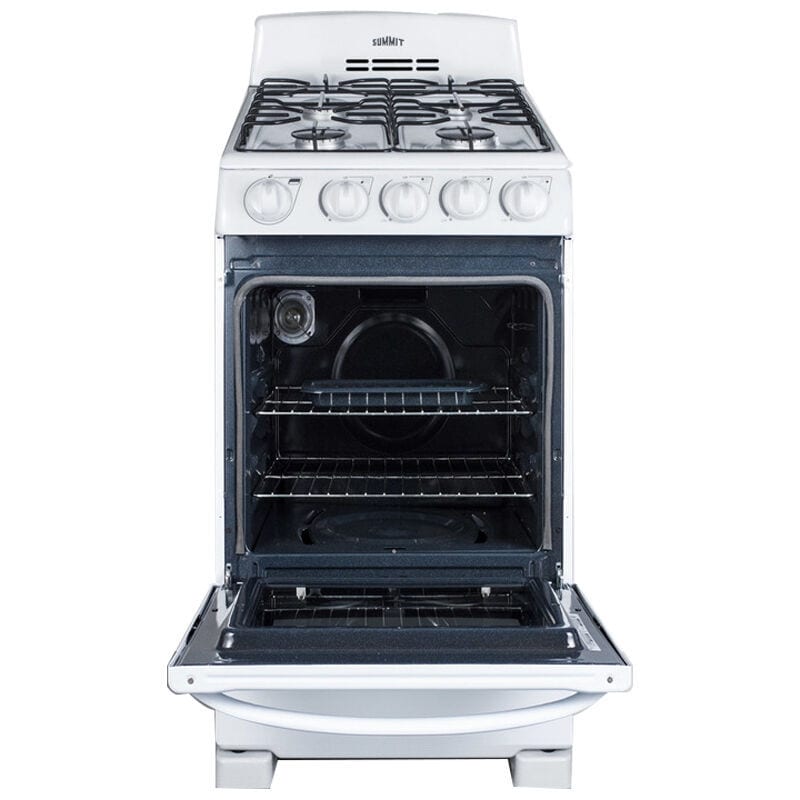 Summit 20 in. 2.3 cu. ft. Gas Range with 4 Sealed Burners - White, , hires