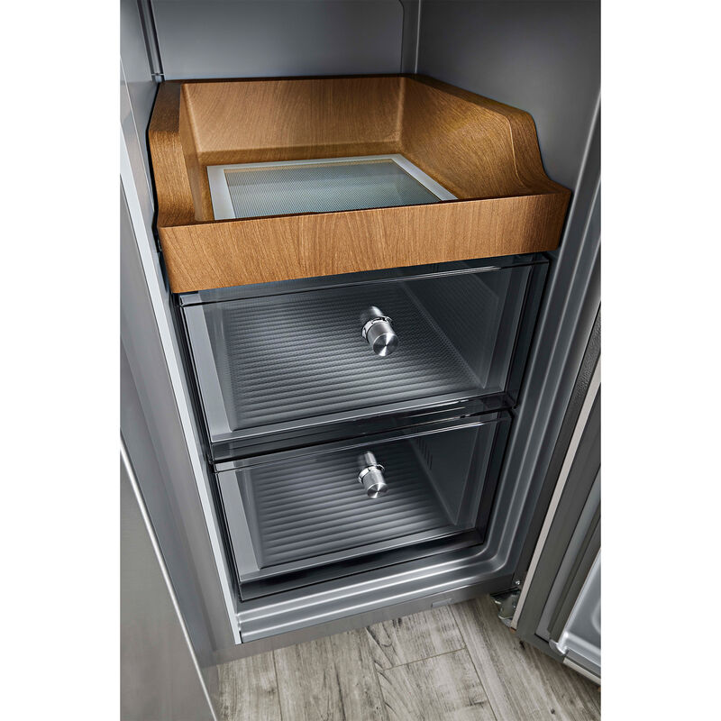KitchenAid 36 in. 19.4 cu. ft. Counter Depth 4-Door French Door Refrigerator - Metallic Steel, , hires