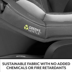 Evenflo Revolve 180 Litemax NXT Rotational Infant Car Seat with Green & Gentle - Anchor Gray, Anchor Gray, hires