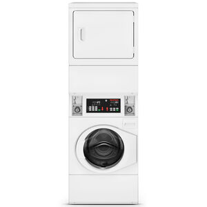 Speed Queen SV6 27 in. 3.4 cu. ft. Electric Commercial Front Load Laundry Center - White, , hires
