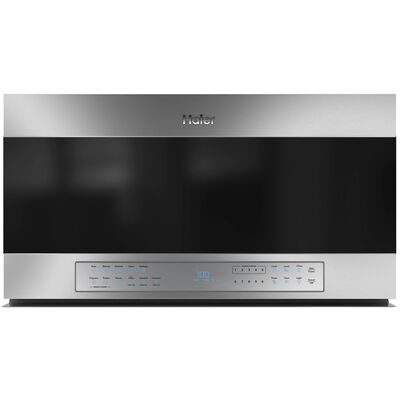 Haier 30 in. 1.6 cu. ft. Over-the-Range Smart Microwave with 10 Power Levels, 300 CFM & Sensor Cooking Controls - Stainless Steel | QVM7167RNSS