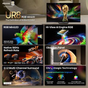 Hisense - 100" Class UR8 Series RGB Mini-LED 4K UHD Smart Google TV, , hires