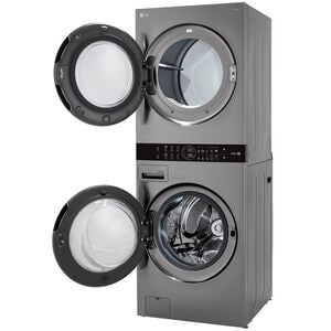 LG 27 in. WashTower with 4.5 cu. ft. Washer with 6 Wash Programs & 7.4 cu. ft. Electric Dryer with 6 Dryer Programs, Sensor Dry & Wrinkle Care - Graphite Steel, Graphite Steel, hires