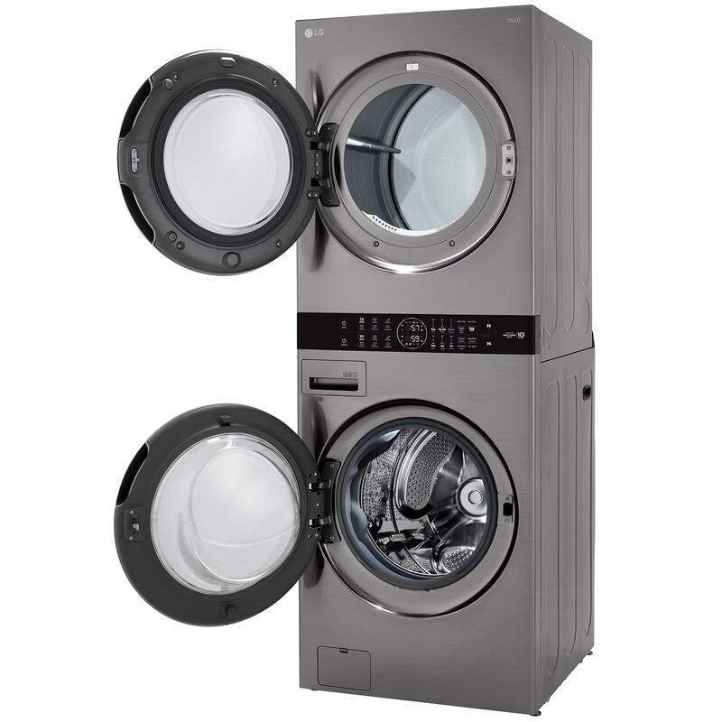 LG 27 in. WashTower with 4.5 cu. ft. Washer with 6 Wash Programs & 7.4 cu. ft. Electric Dryer with 6 Dryer Programs, Sensor Dry & Wrinkle Care - Graphite Steel, Graphite Steel, hires