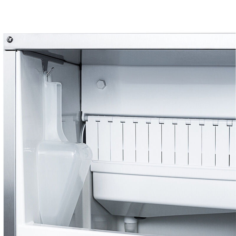 Summit 15 in. Built-In Undercounter Outdoor Commercial-Use Ice Maker with 26 lb. Ice Storage & Auto-Defrost - Stainless Steel, , hires