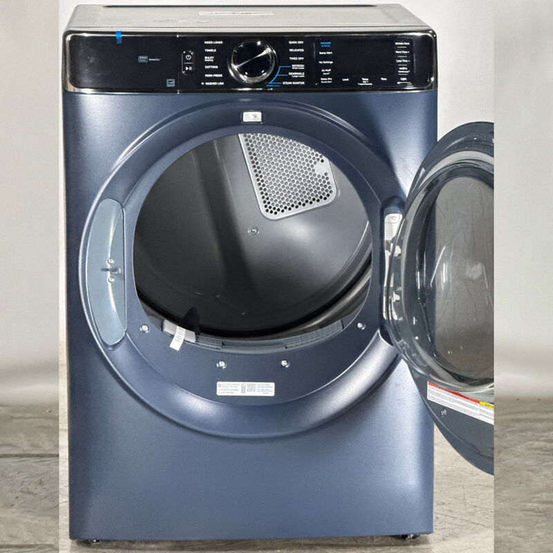 GE Profile 28 in. 7.8 cu. ft. Smart Stackable Electric Dryer with Sensor Dry, Sanitize & Steam Cycle - Sapphire Blue (Open Box Excellent Condition), , hires