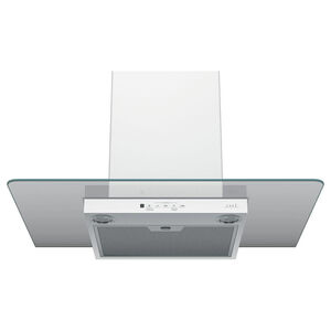 Cafe 30 in. Chimney Style Range Hood with 4 Speed Settings, 350 CFM, Convertible Venting & 2 Halogen Lights - Matte White, , hires