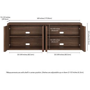 Preston & Cole Adaline 68" Wide TV Stand for TVs up to 75" - Satin Walnut, , hires