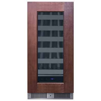Summit 15 in. Undercounter Wine Cooler with Metal Racks, Single Temperature Zone & 18 Bottle Capacity - Custom Panel Ready | SDHW1532PNR