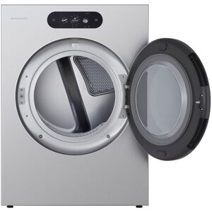 LG SIGNATURE 29 in. 9.0 cu. ft. Smart Stackable Gas Dryer with Built-In Intelligence, TurboSteam, AI Sensor Dry & Sanitize Cycle - Brushed Platinum Steel, , hires