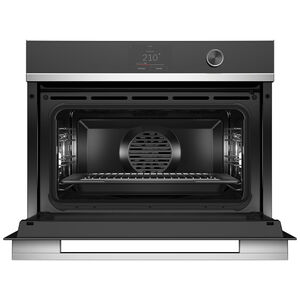 Fisher & Paykel Series 9 24 in. 1.9 cu. ft. Electric Smart Wall Oven with True European Convection & Steam Clean - Stainless Steel, , hires