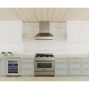 XO 36 in. Ducted Chimney Style Range Hood with 1000 CFM, 4 Fan Speeds & 2 LED Lights - Stainless Steel, , hires