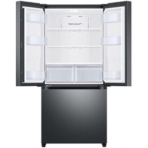 Samsung 33 in. 17.5 cu. ft. Smart Counter Depth French Door Refrigerator with Ice Maker - Fingerprint resistant Black Stainless Steel, Fingerprint Resistant Black Stainless, hires