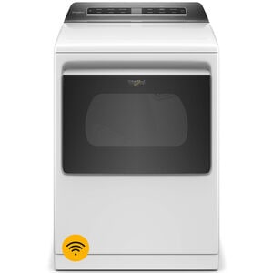 Whirlpool 27 in. 7.4 cu. ft. Top Loading Electric Dryer with 36 Dryer Programs,7 Dry Options, Sanitize Cycle, Wrinkle Care & Sensor Dry - White, White, hires