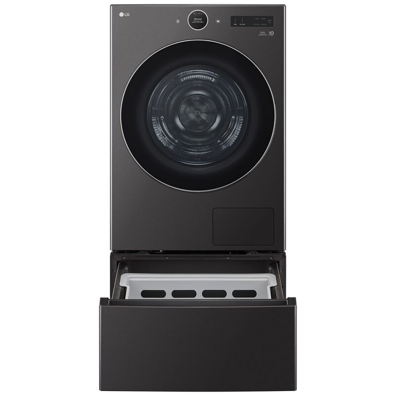 LG 27 in. 7.8 cu. ft. Smart Stackable Ventless Electric Dryer with Heat Pump & Sensor Dry - Black Steel, , hires