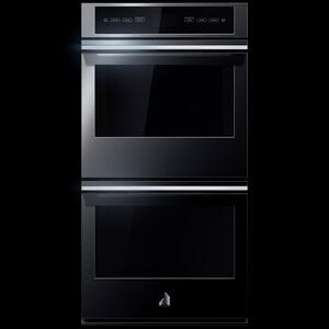 JennAir Rise 27 in. 8.6 cu. ft. Front Control Electric Double Wall Oven with Standard Convection - Stainless Steel, , hires