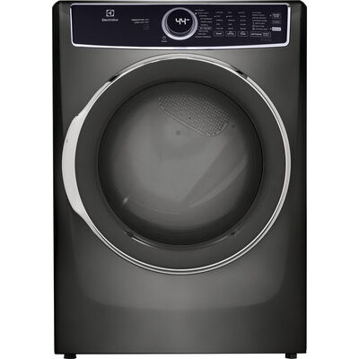 Electrolux 500 Series 27 in. 8.0 cu. ft. Stackable Electric Dryer with Predictive Dry, Instant Refresh, Perfect Steam & Sanitize Cycle - Titanium | ELFE7537AT