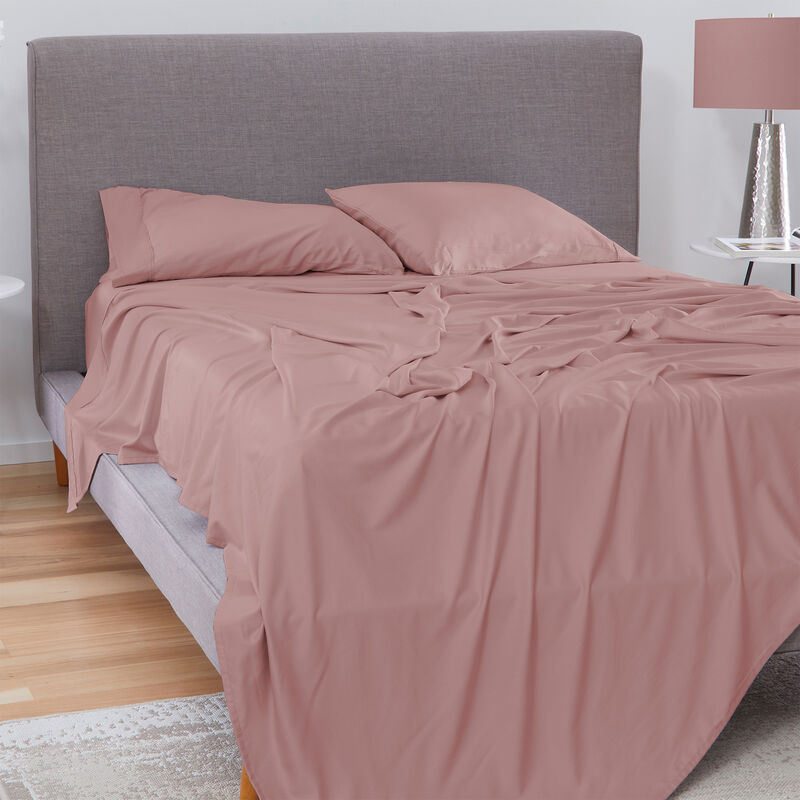 BedGear Basic King Size Sheet Set (Ideal for Adj. Bases) - Blush, , hires