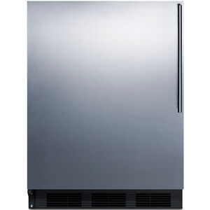 Summit 24 in. 5.1 cu. ft. Undercounter Refrigerator with Freezer Compartment - Stainless Steel, , hires