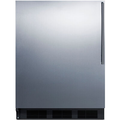Summit 24 in. 5.1 cu. ft. Undercounter Refrigerator with Freezer Compartment - Stainless Steel | C663BKBIH3AL