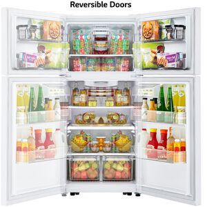 LG 30 in. 20.2 cu. ft. Top Freezer Refrigerator - White, White, hires