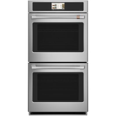 Cafe Professional Series 27 in. 8.6 cu. ft. Smart Top Control Electric Double Wall Oven with True European Convection - Stainless Steel | CKD70DP2ZS1
