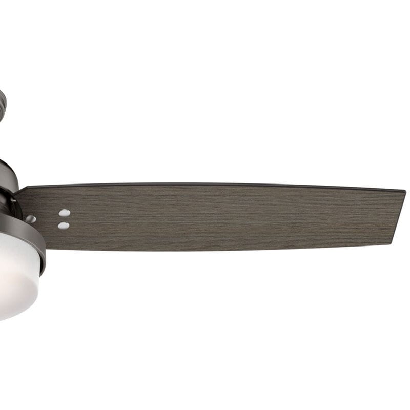 Hunter Sentinel 52 in. Ceiling Fan with LED Light Kit and Handheld Remote - Brushed Slate, Brushed Slate, hires