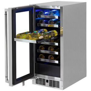 Lynx Professional Series 15 in. Outdoor Undercounter Wine Cooler with Wire Racks, Single Temperature Zone & 24-Bottle Capacity - Stainless Steel, , hires
