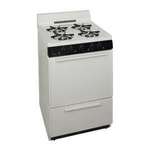 Premier 24 in. 3 cu. ft. Gas Range with Open Burners - Bisque, Bisque, hires