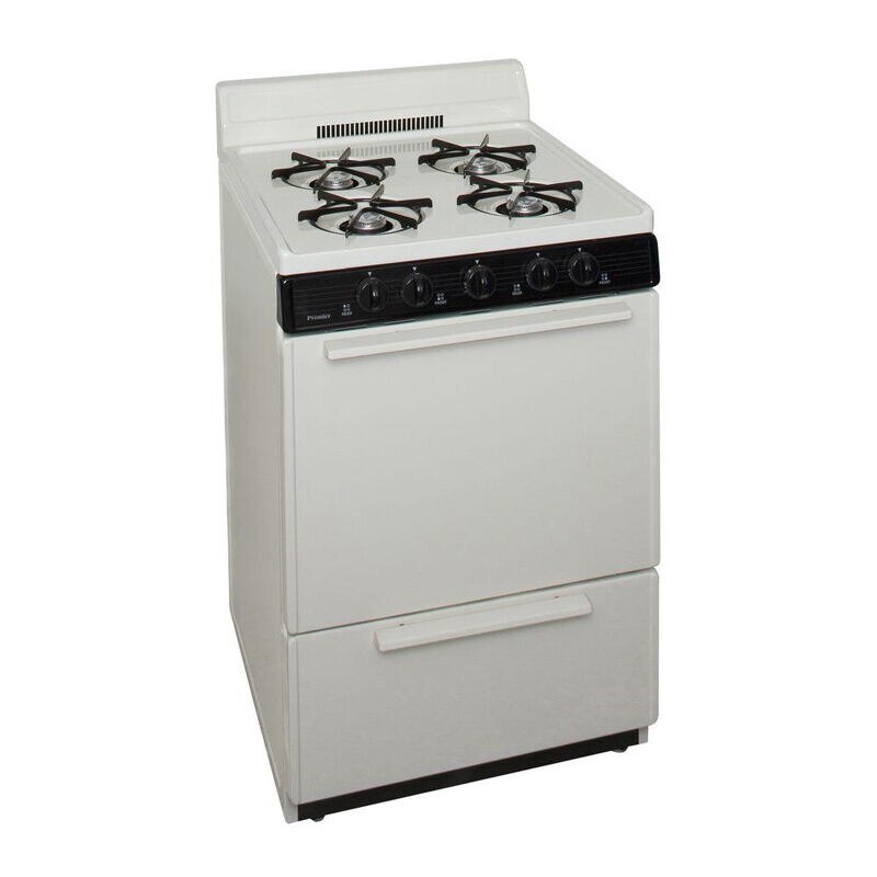 Premier 24 in. 3 cu. ft. Gas Range with Open Burners - Bisque, Bisque, hires