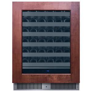 Summit 24 in. Undercounter Wine Cooler with Metal Racks, Single Temperature Zone & 33 Bottle Capacity - Custom Panel Ready, , hires