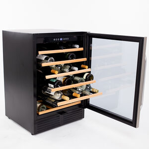 Avanti 24 in. Undercounter Wine Cooler with Wood Racks, Single Temperature Zone & 50 Bottle Capacity - Stainless Steel, , hires