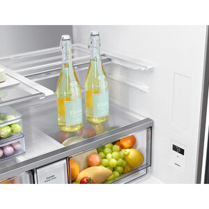 Samsung Bespoke 36 in. 28.6 cu. ft. Smart 4-Door Flex French Door Refrigerator with Beverage Center & Internal Water Dispenser - Custom Panel Ready, Custom Panel Required, hires