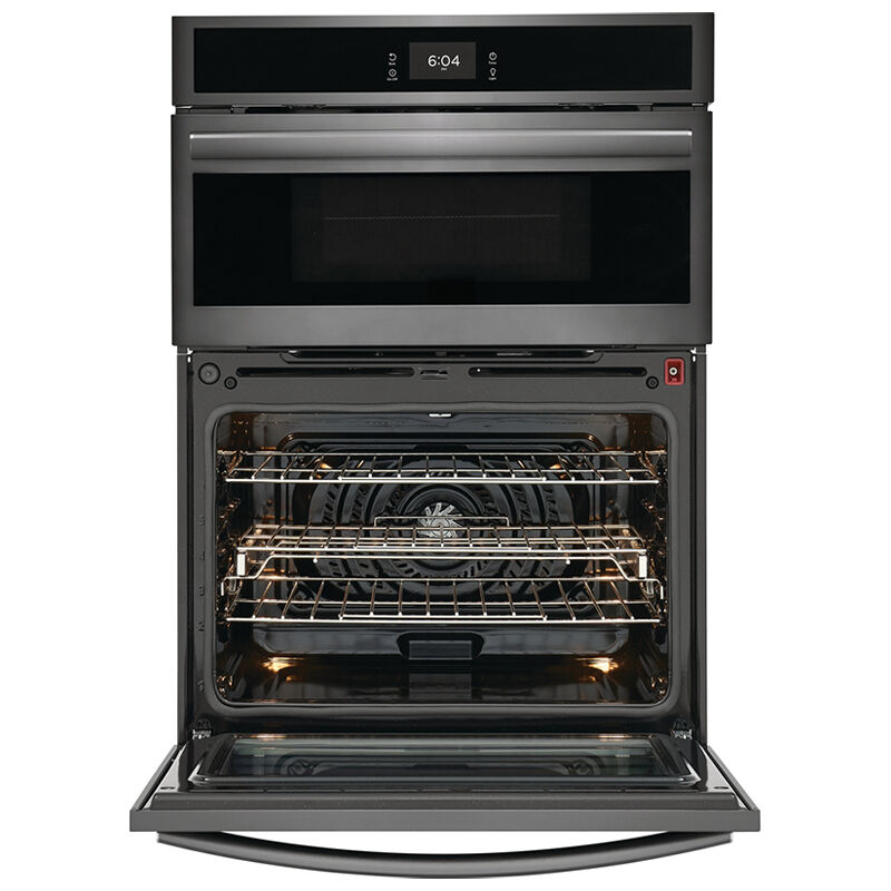 Frigidaire Gallery 30 in. 7 cu. ft. Steam Electric Microwave/Wall Oven Combo with True European Convection - Black Stainless, Black Stainless, hires