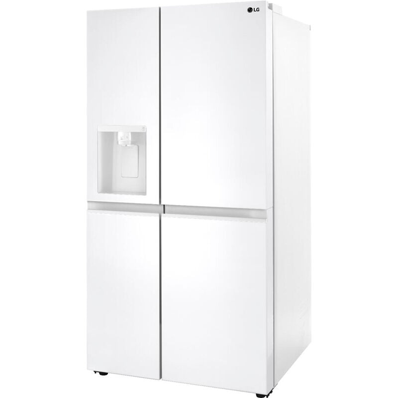 LG 36 in. 27.2 cu. ft. Side-by-SideRefrigerator with External Ice & Water Dispenser - Smooth White, Smooth White, hires