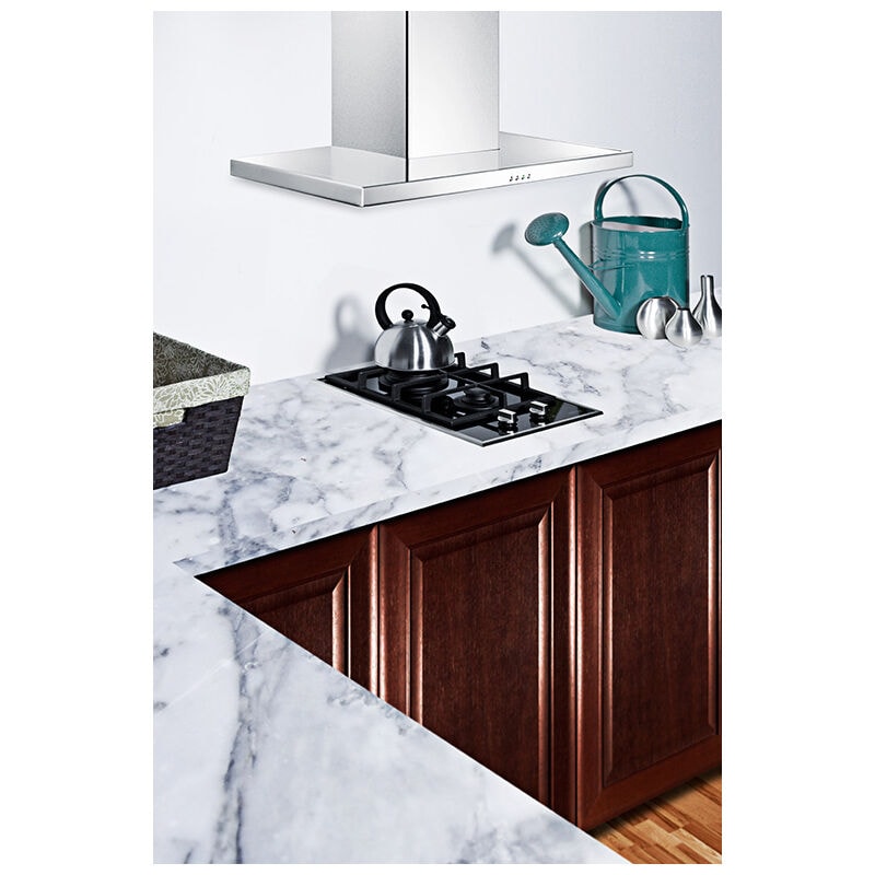 Summit 12 in. 2-Burner Natural Gas Cooktop - Black Glass, , hires