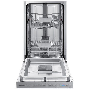 Samsung 18 in. Built-In Dishwasher with Top Control, 46 dBA Sound Level, 8 Place Settings, 5 Wash Cycles & Sanitize Cycle - Fingerprint Resistant Stainless, , hires
