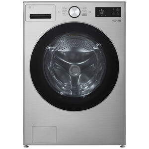 LG 27 in. 5.0 cu. ft. Smart Stackable Front Load Washer with TurboWash 360, AI DD Built-In Intelligence, Sanitize & Steam Cycle - Graphite Steel, , hires